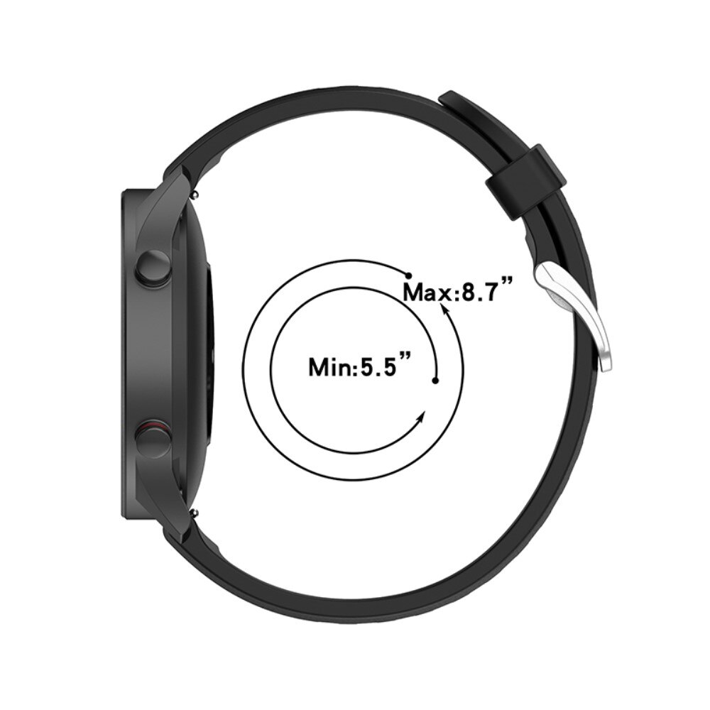 Bracelet en silicone pour Xiaomi Mi Watch, Noir