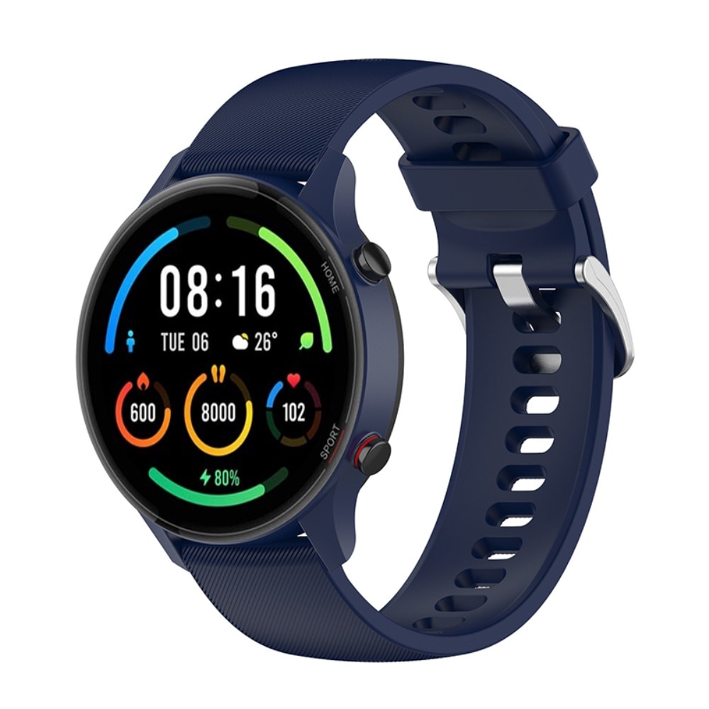Bracelet en silicone pour Xiaomi Mi Watch, Bleu
