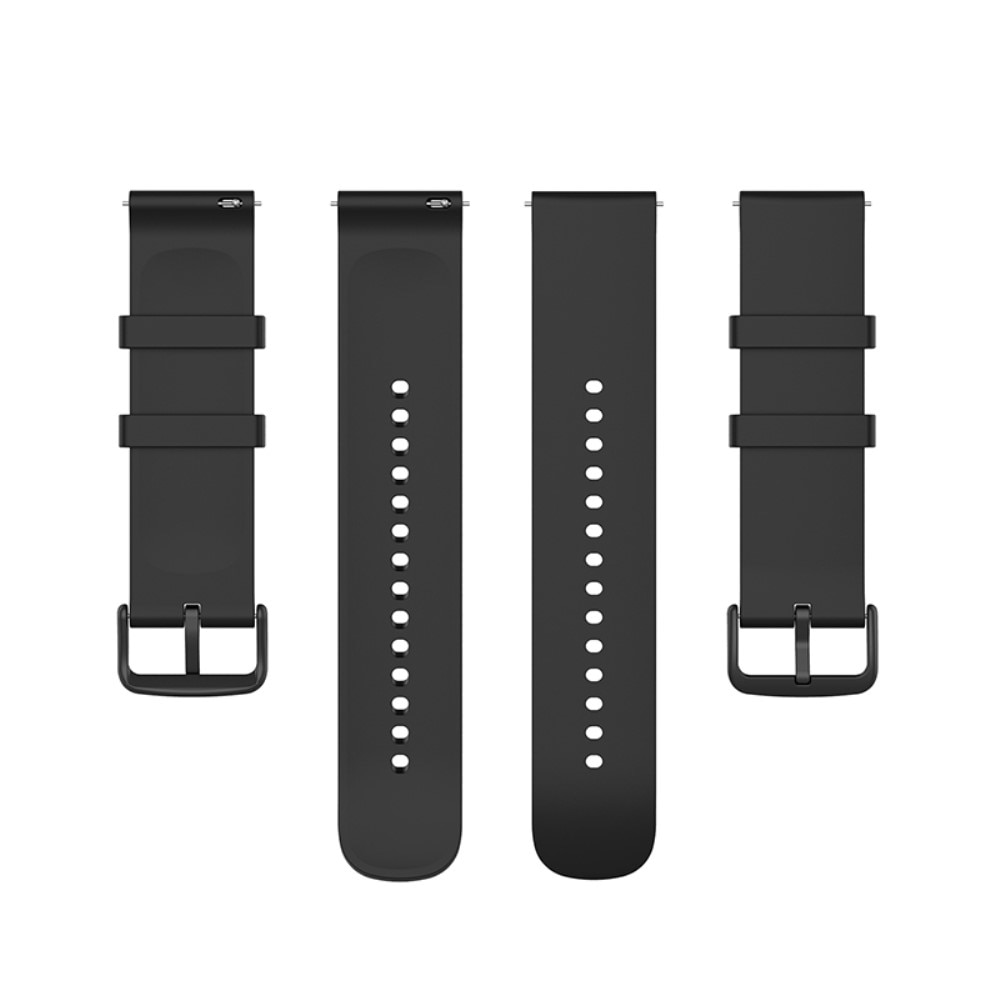 Bracelet en silicone pour Universal 22mm, noir