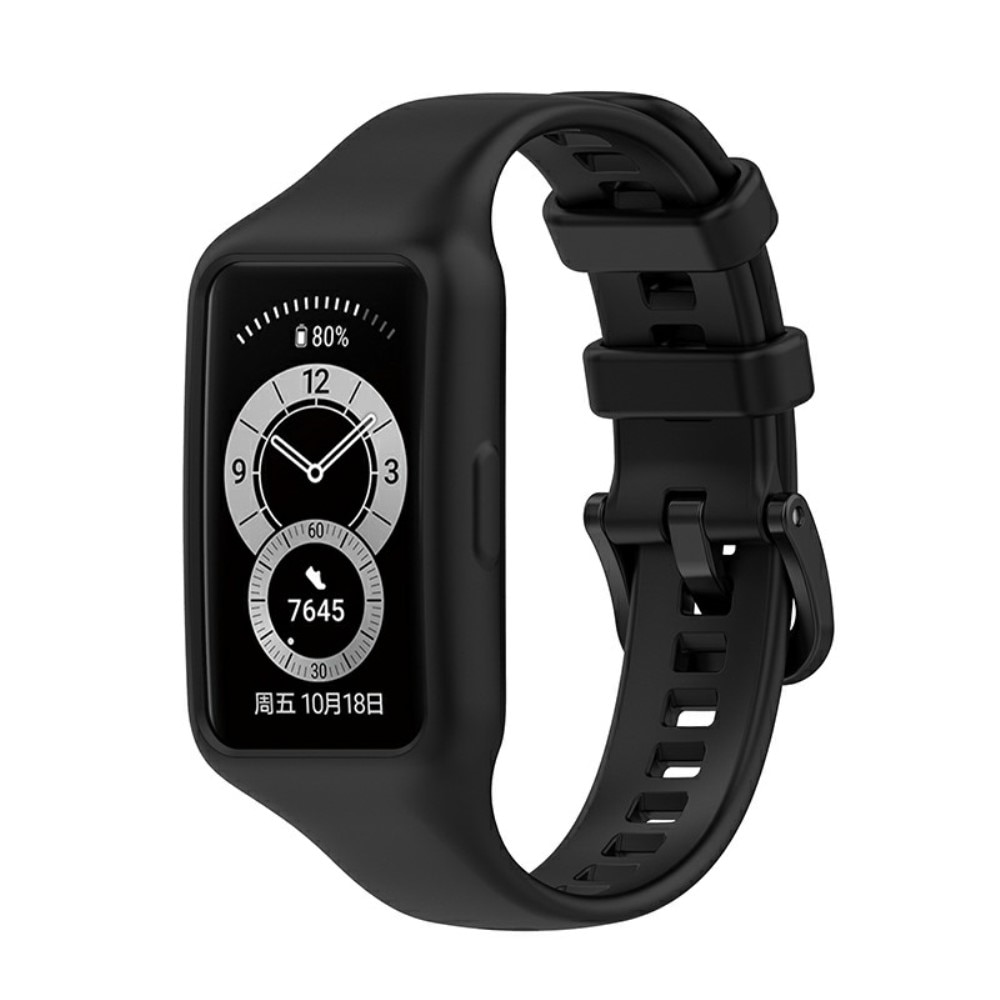 Bracelet en silicone pour Huawei Band 6, noir