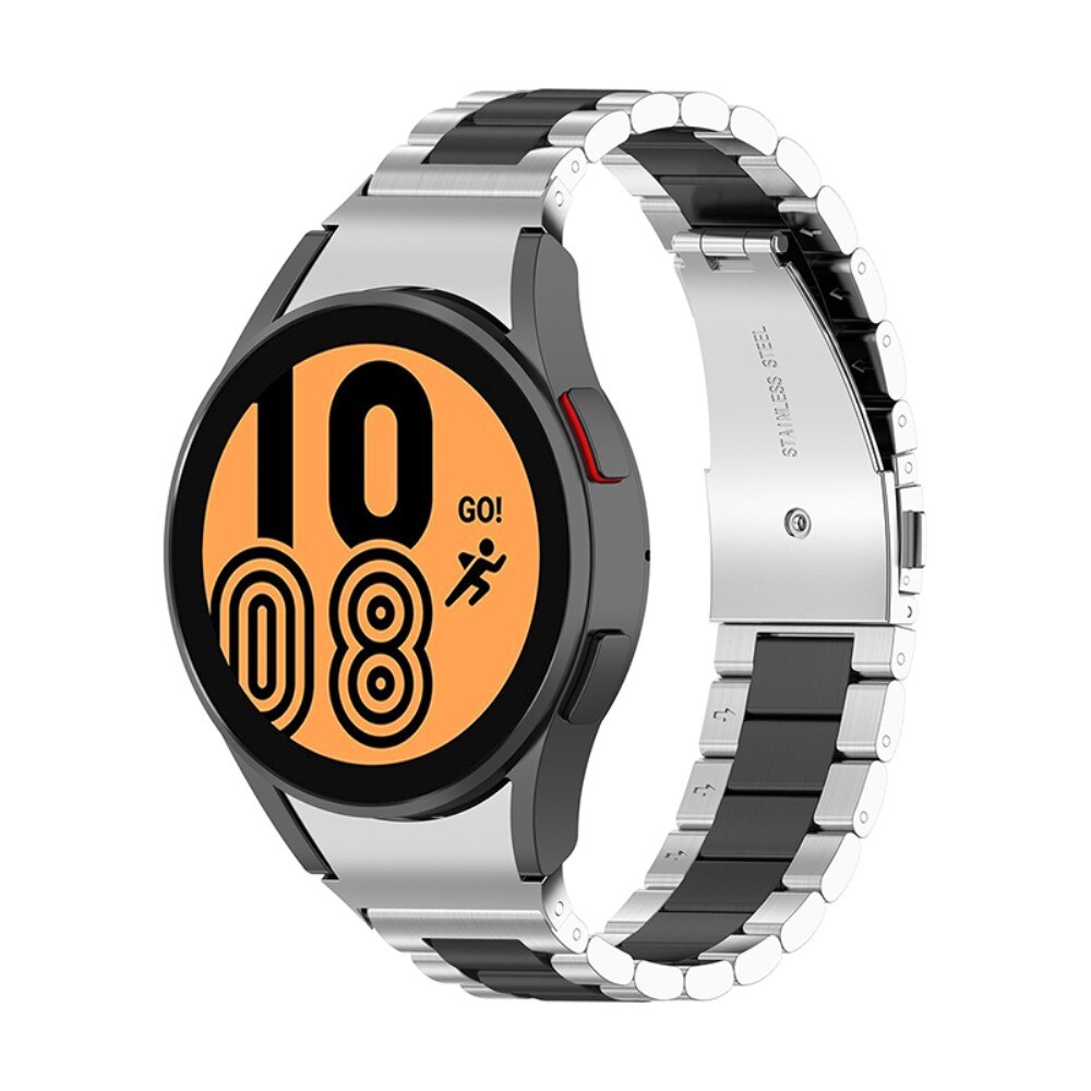 Metallarmband Samsung Galaxy Watch 4 44mm/Classic 46mm silver/svart