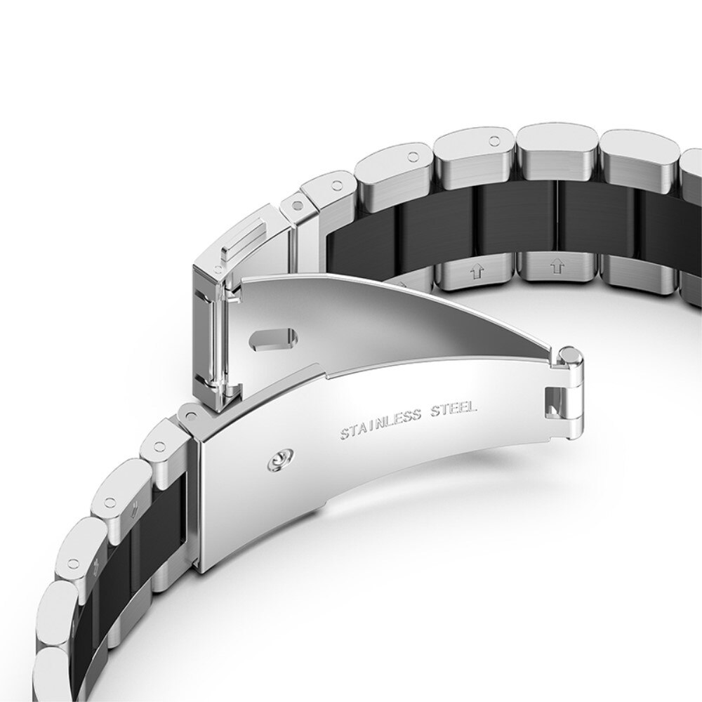 Metallarmband Samsung Galaxy Watch 4 44mm/Classic 46mm silver/svart