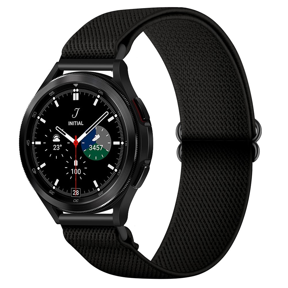 Bracelet extensible en nylon Samsung Galaxy Watch 5 Pro 45mm, Noir