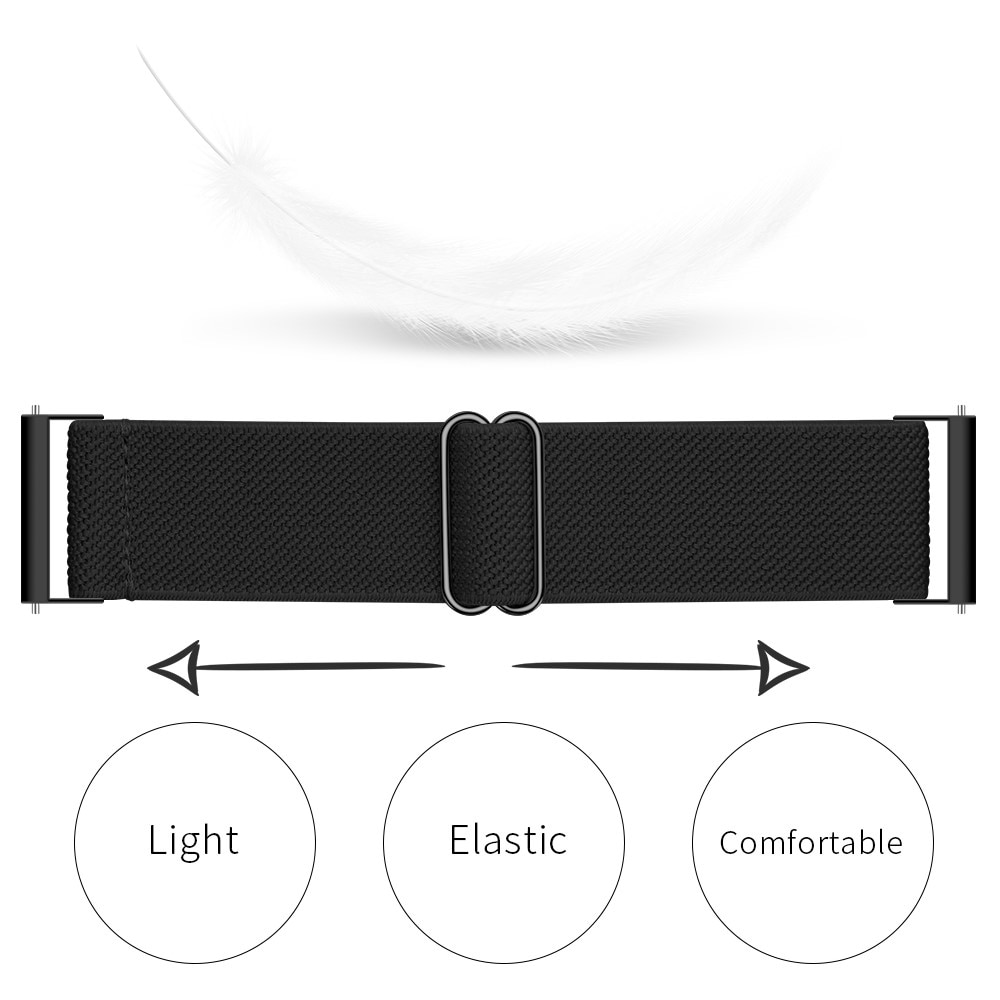 Bracelet extensible en nylon Garmin Forerunner 55, noir