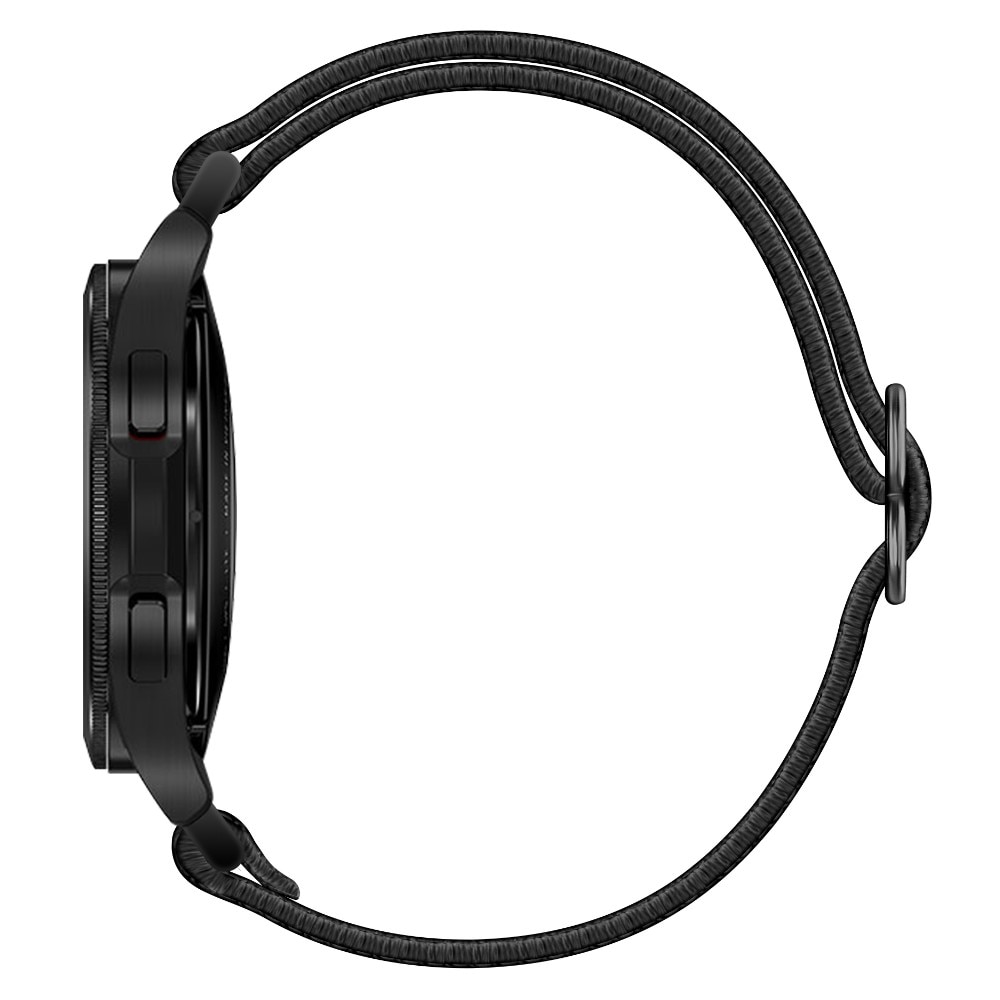Bracelet extensible en nylon Samsung Galaxy Watch 6 44mm, noir