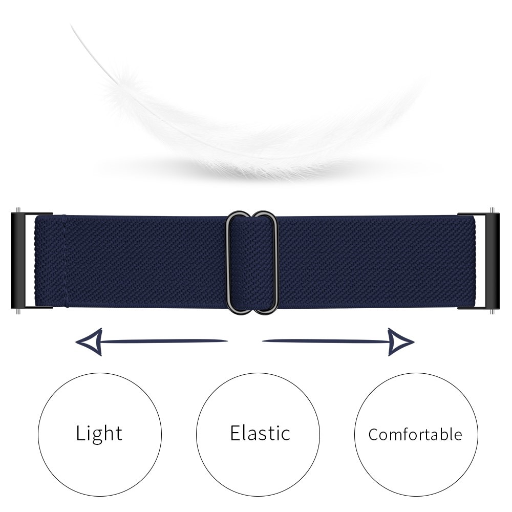 Bracelet extensible en nylon Samsung Galaxy Watch 5 44mm, bleu foncé