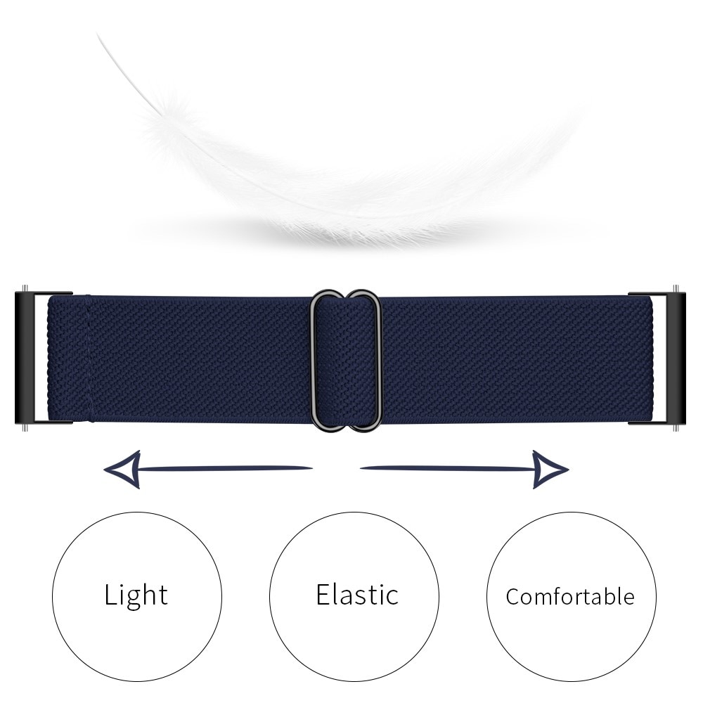 Bracelet extensible en nylon Garmin Vivoactive 6, Bleu foncé