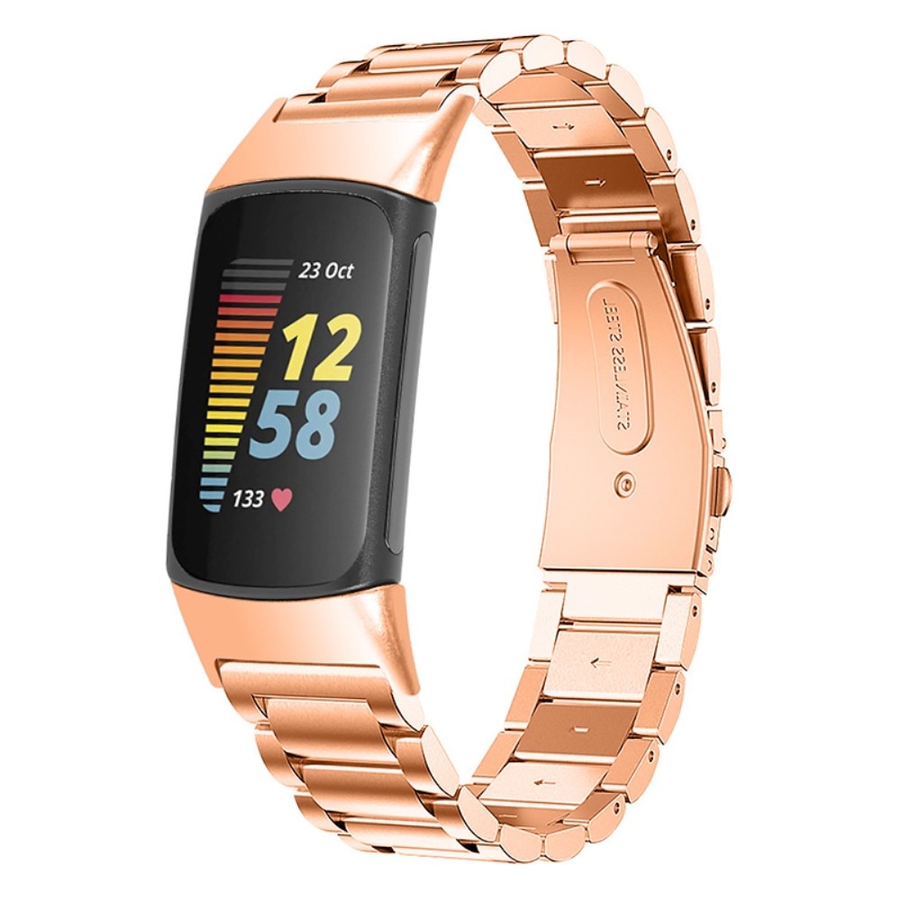 Bracelet en métal Fitbit Charge 5 Or rose