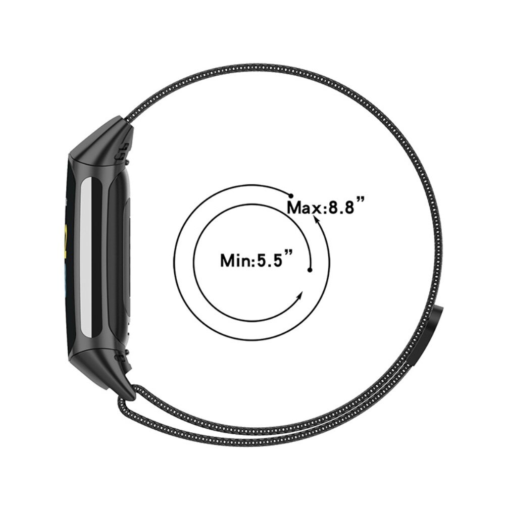 Bracelet milanais pour Fitbit Charge 6, Or rose