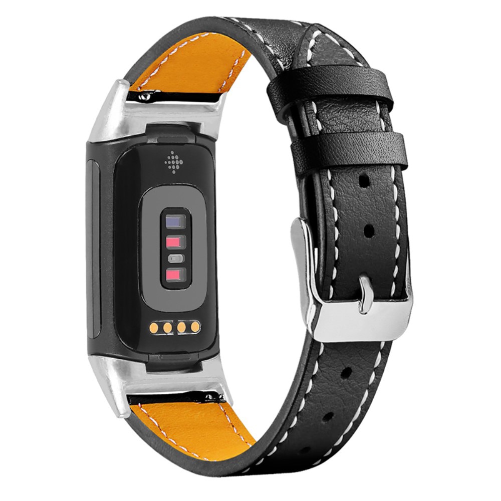 Bracelet en cuir Fitbit Charge 6, Noir