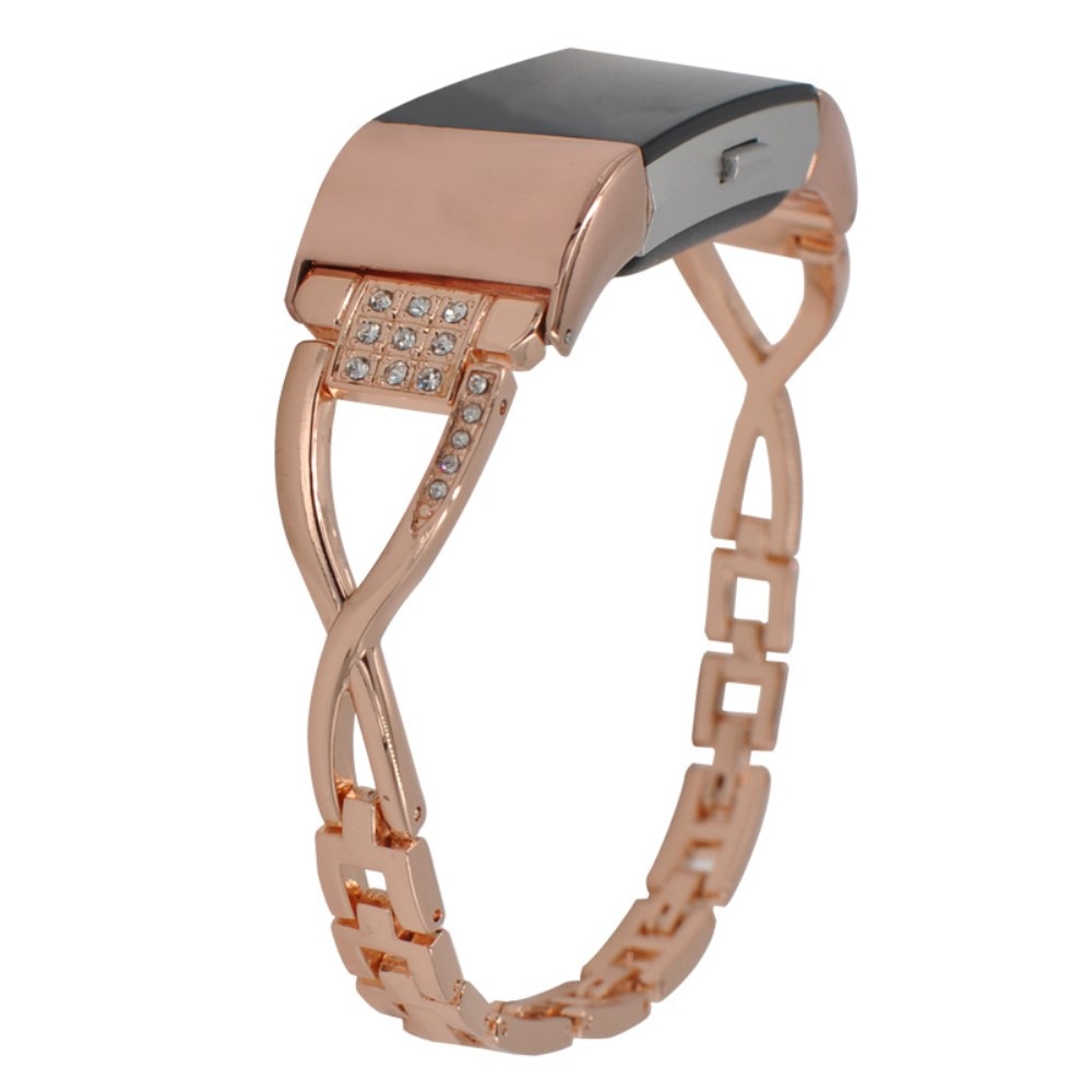 Bracelet Cristal Fitbit Charge 6 Rose Gold