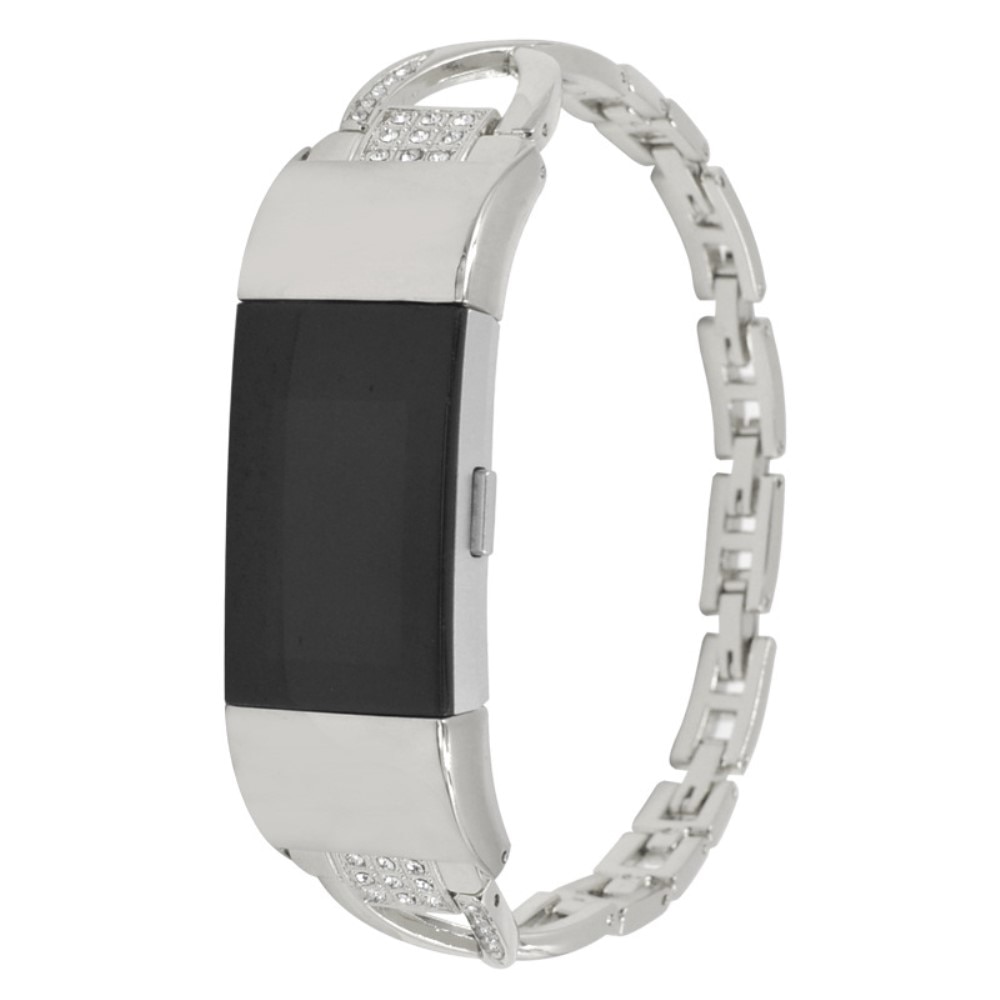 Bracelet Cristal Fitbit Charge 6 Argent