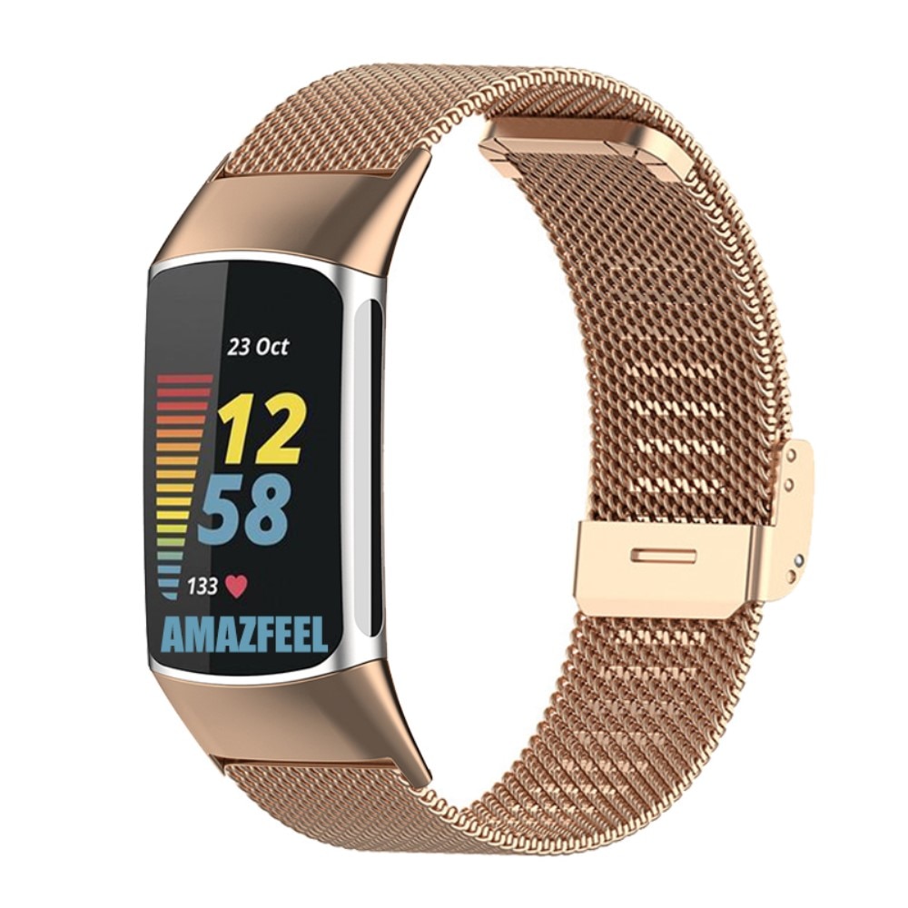 Bracelet Mesh Fitbit Charge 5 Rose Gold