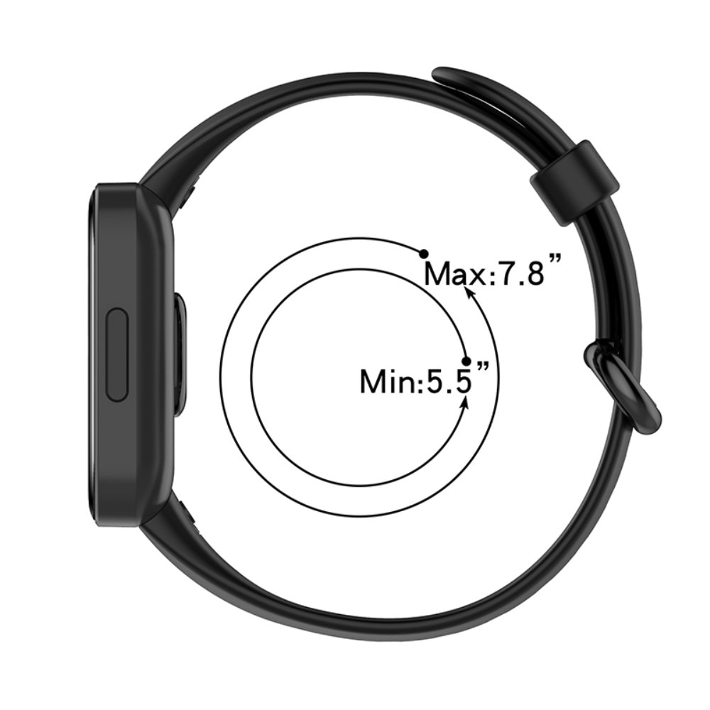 Bracelet en silicone Xiaomi Redmi Watch 2/2 Lite, noir