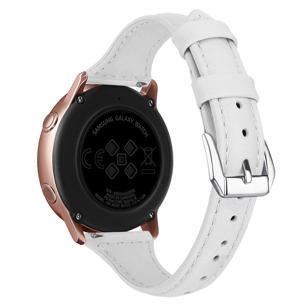 Bracelet en cuir fin Garmin Vivoactive 6, Blanc