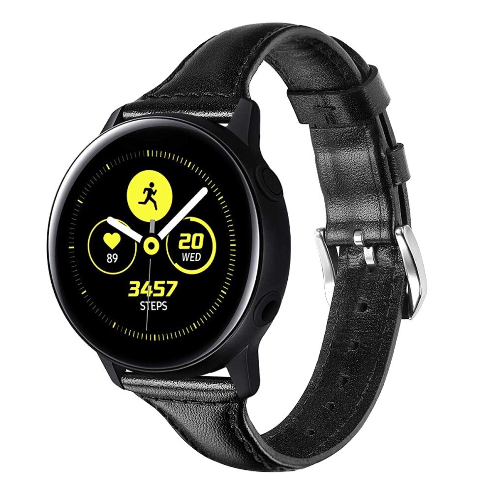 Bracelet en cuir fin Samsung Galaxy Watch 5 44mm Noir