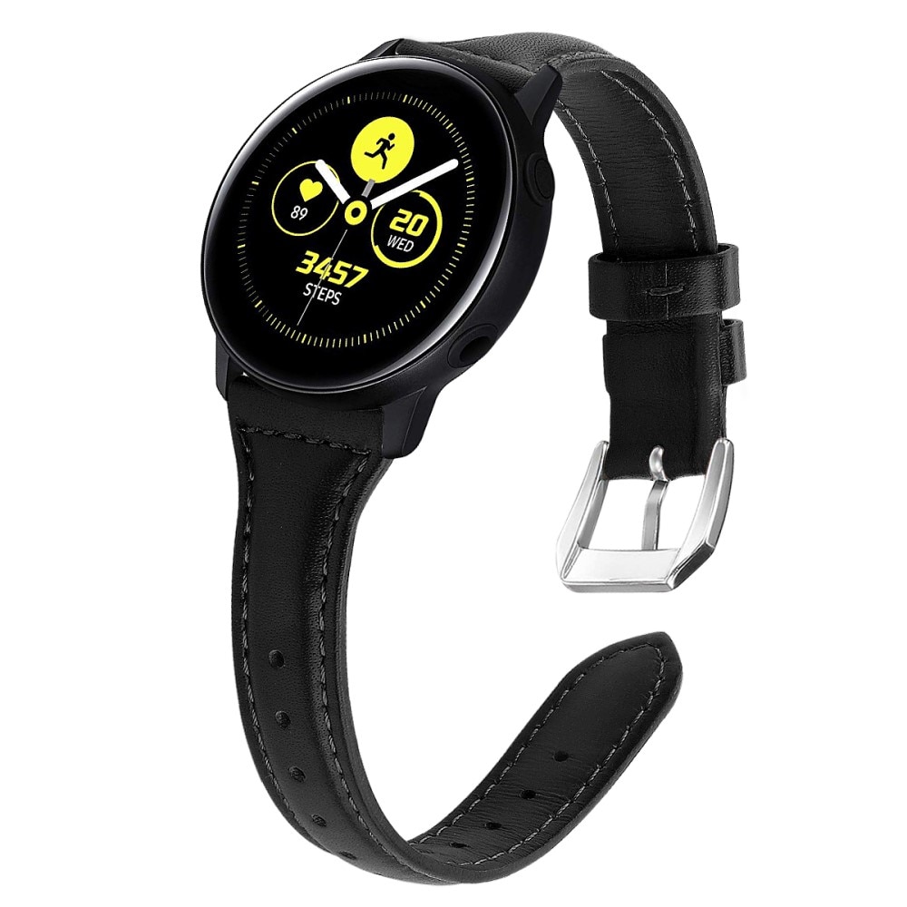 Bracelet en cuir fin Samsung Galaxy Watch 5 40mm Noir