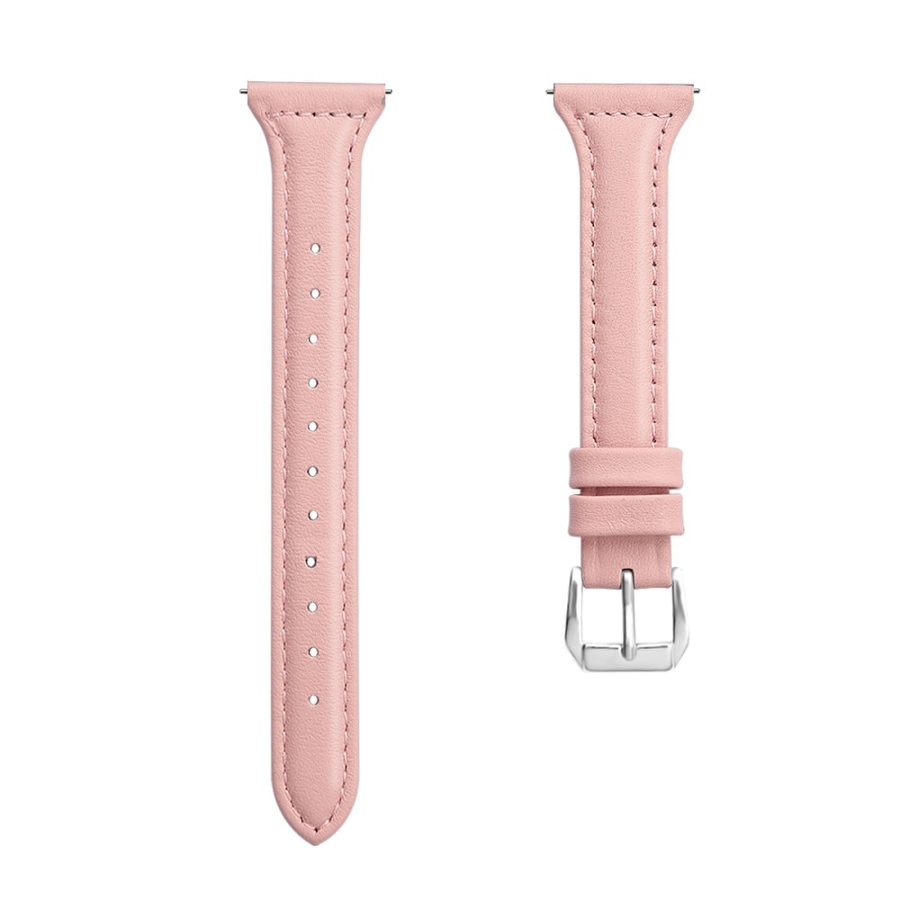 Bracelet en cuir fin Garmin Vivomove Style, rose