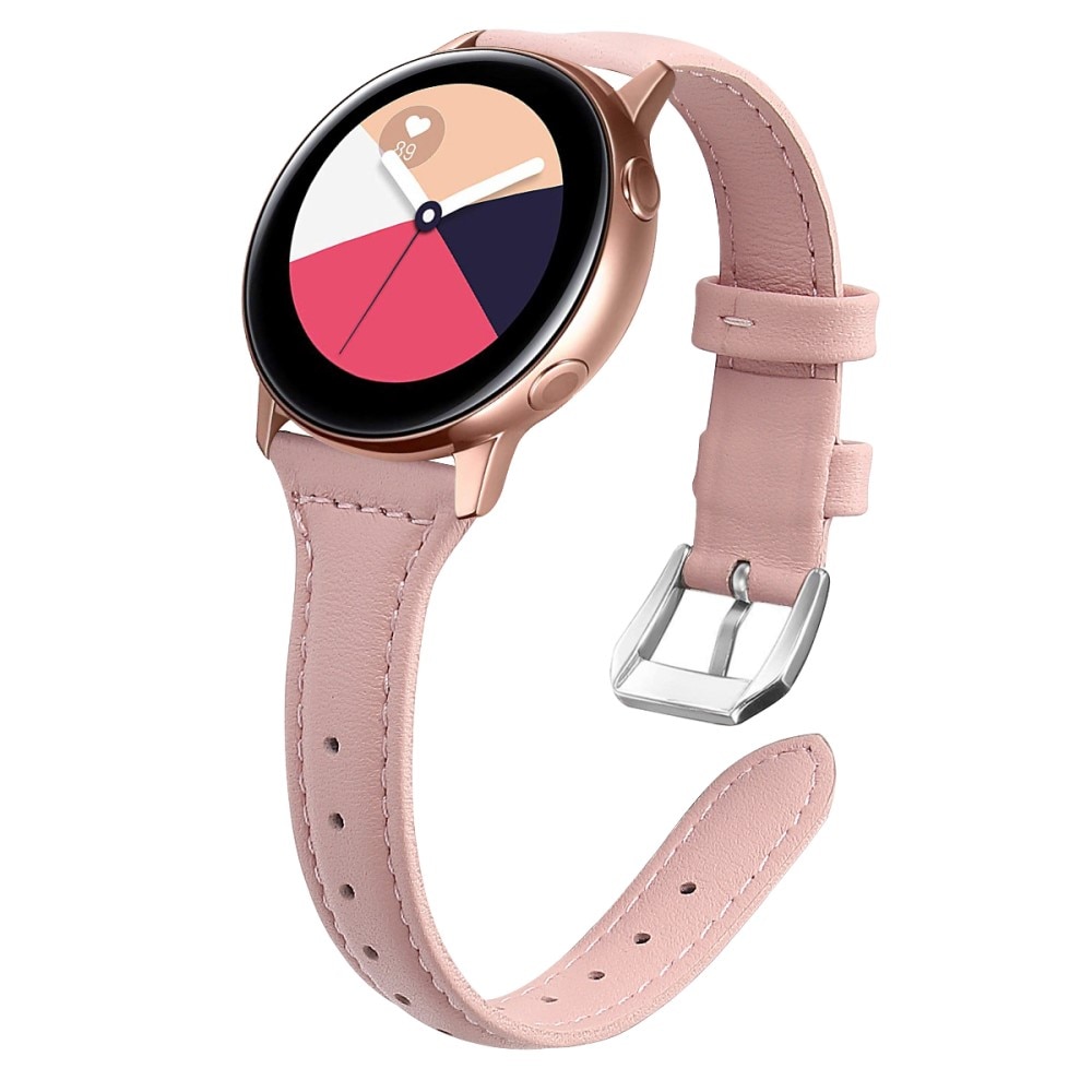 Bracelet en cuir fin Samsung Galaxy Watch 42mm Rose