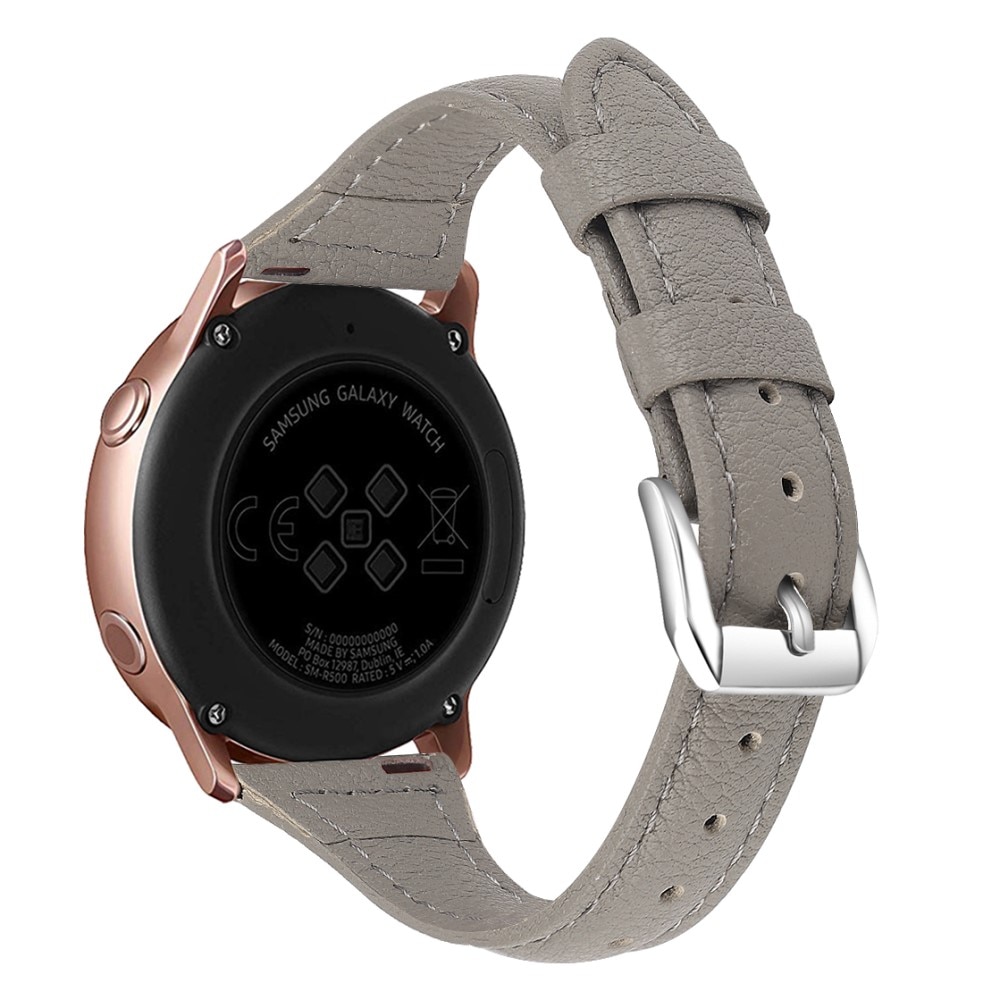 Bracelet en cuir fin Garmin Vivomove Sport, gris