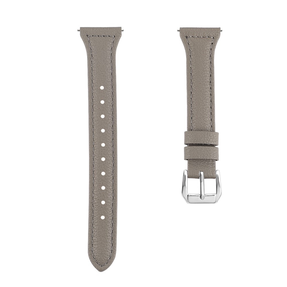 Bracelet en cuir fin Samsung Galaxy Watch Active 2 44mm, gris
