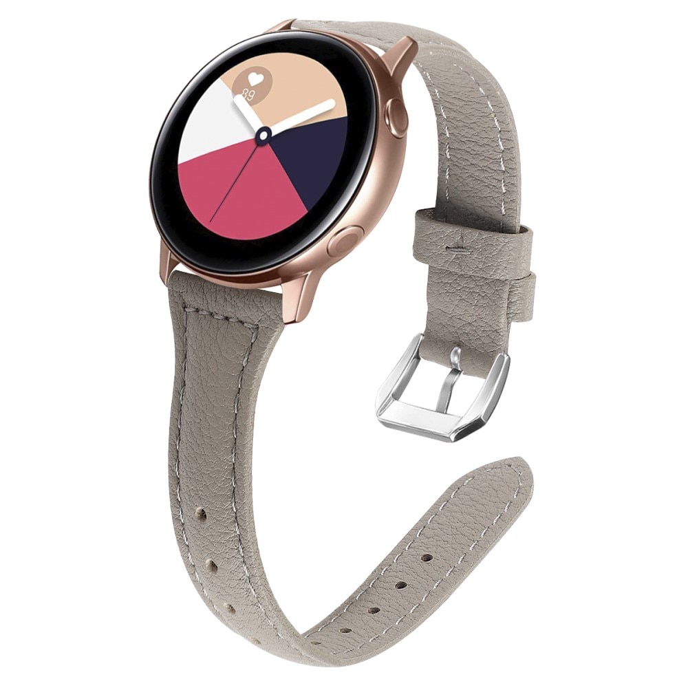 Bracelet en cuir fin Samsung Galaxy Watch 42mm Gris