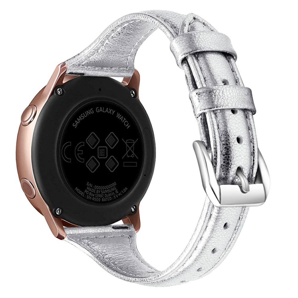 Bracelet en cuir fin Hama Fit Watch 4900, argent
