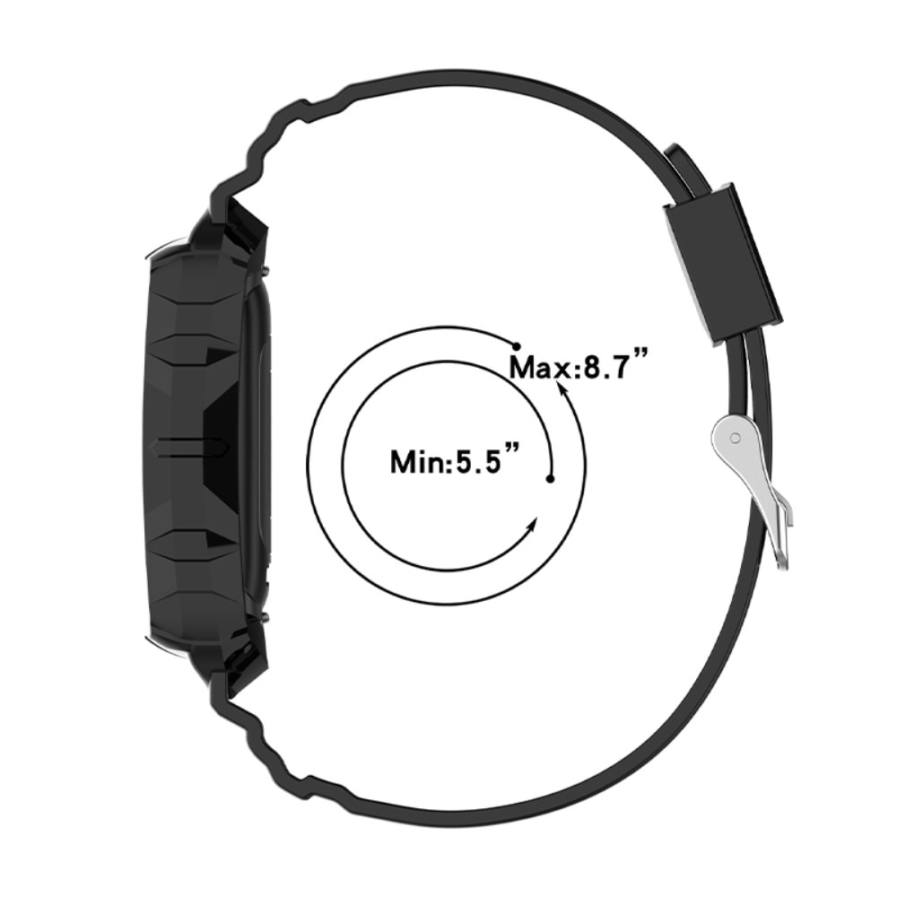 Bracelet en silicone pour Fitbit Charge 3/4/5, noir