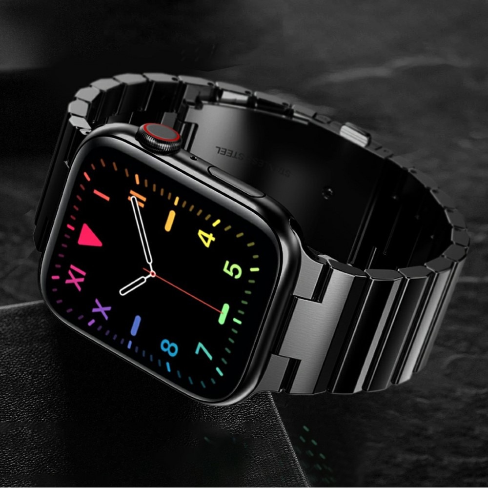 Bracelet mailllon Apple Watch 45mm Series 7, noir