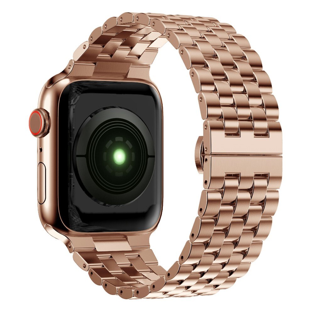 Bracelet en métal Business Apple Watch 45mm Series 8 Or rose