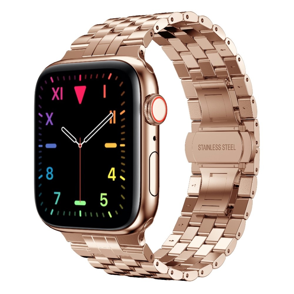 Bracelet en métal Business Apple Watch 45mm Series 8 Or rose