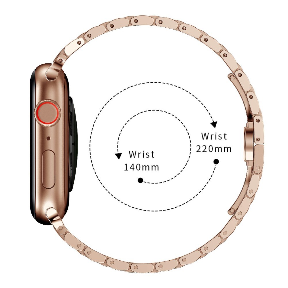 Bracelet en métal Business Apple Watch 45mm Series 8 Or rose