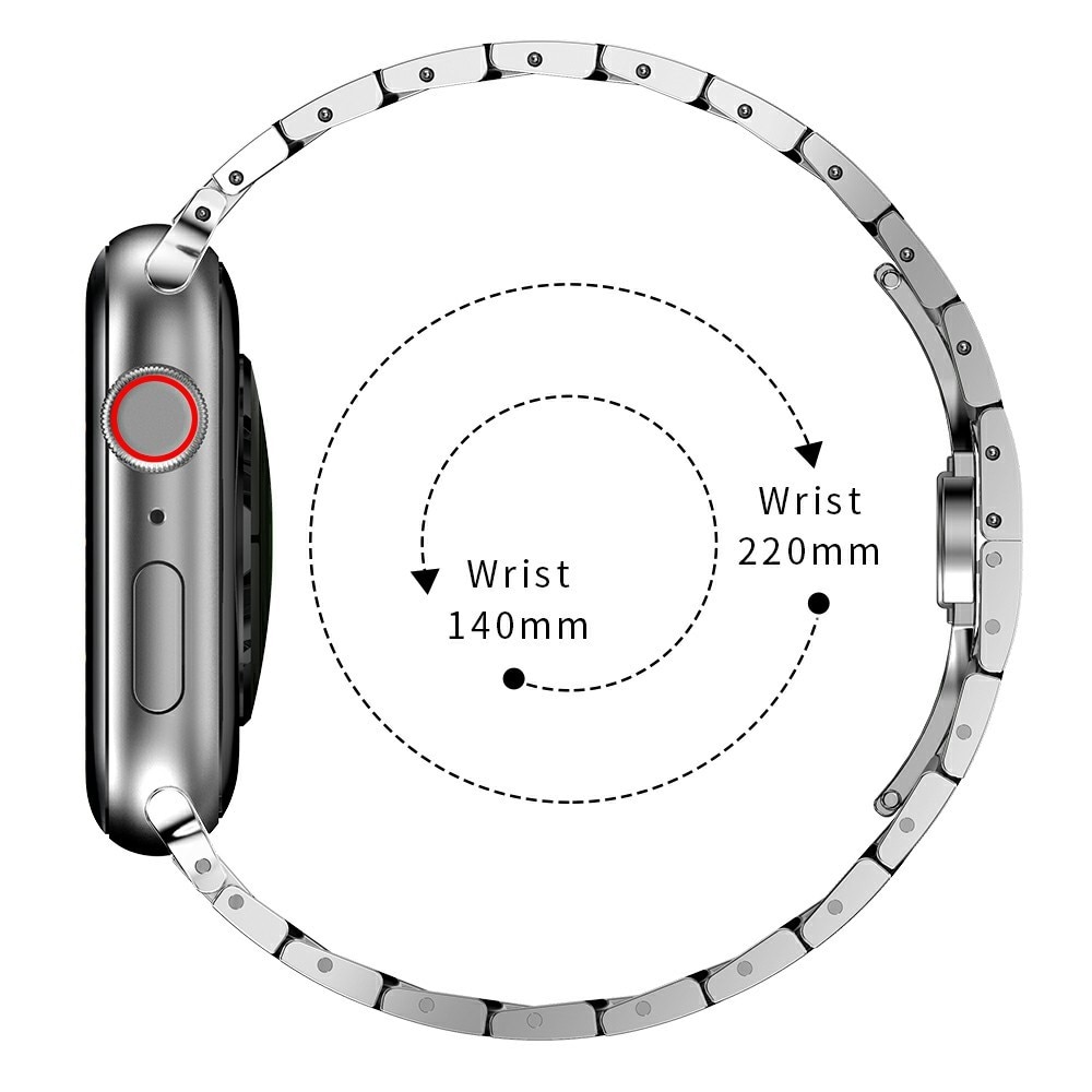 Bracelet en métal fin Apple Watch Ultra 49mm, argent