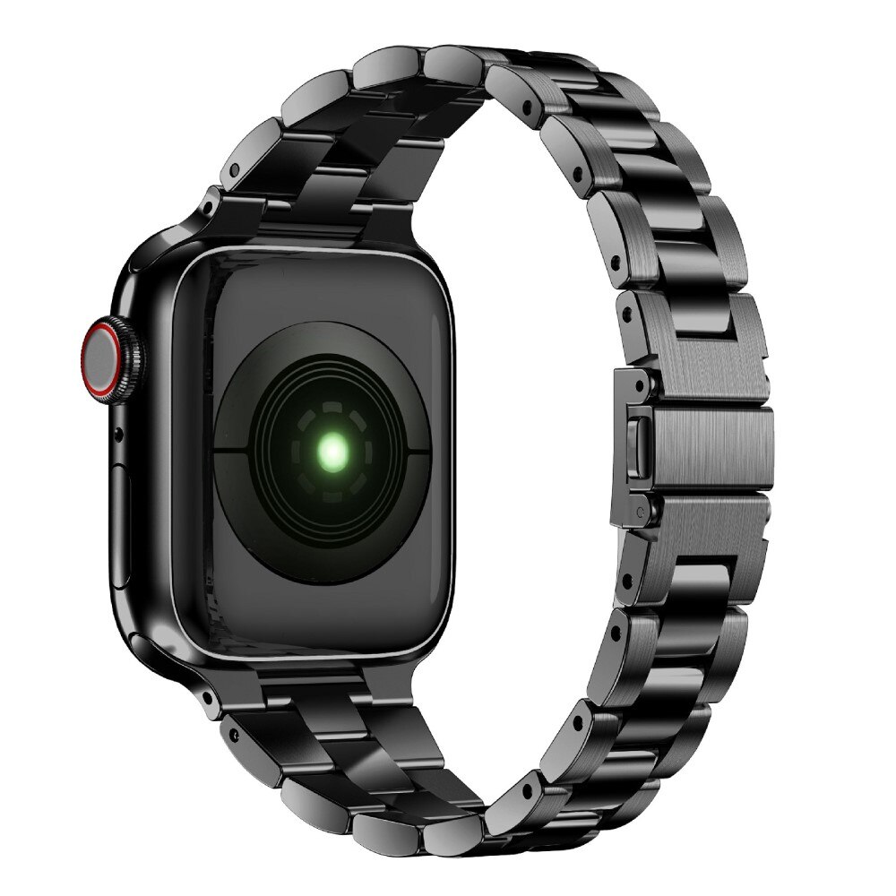 Bracelet en métal fin Apple Watch 45mm Series 8 Noir