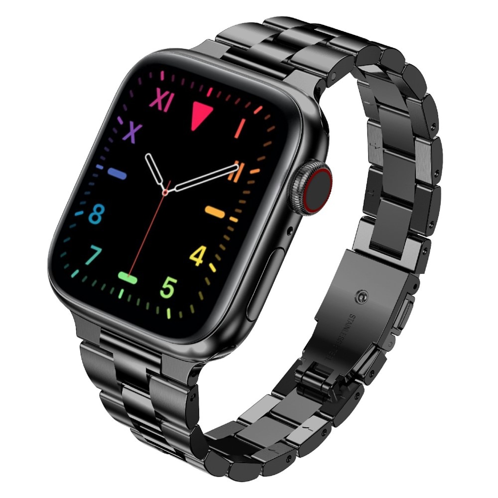 Bracelet en métal fin Apple Watch 45mm Series 8 Noir