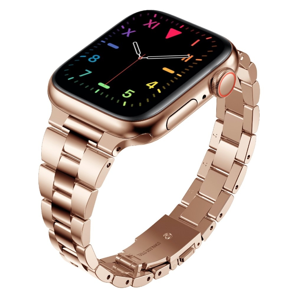 Bracelet en métal fin Apple Watch SE 44mm, or rose