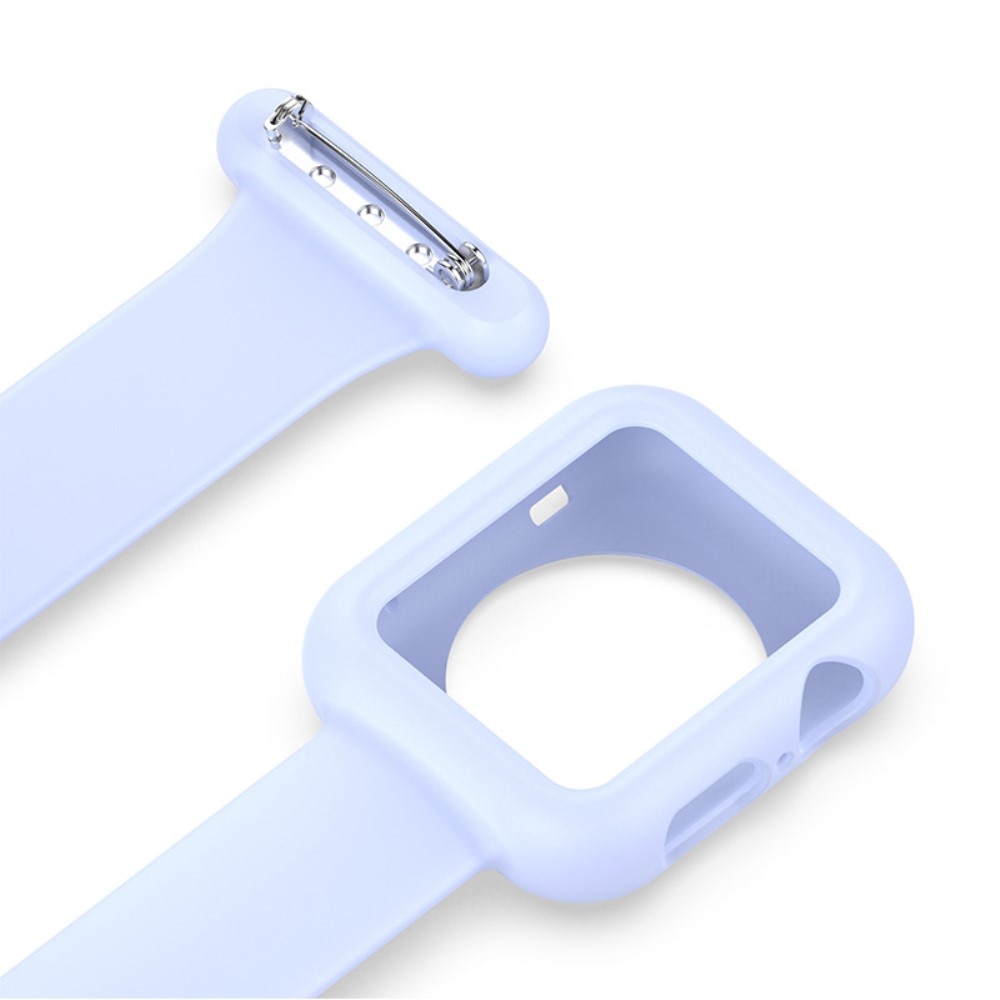 Bracelet infirmière Coque Apple Watch 45mm Series 9, bleu clair