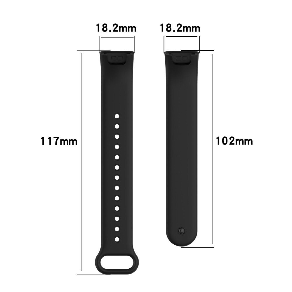 Bracelet en silicone pour Xiaomi Redmi Smart Band Pro, Noir