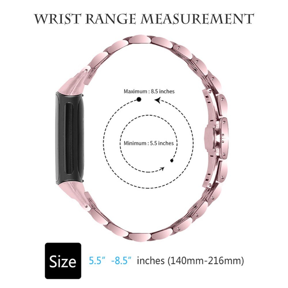 Bracelet en acier inoxydable Fitbit Charge 5 Rose