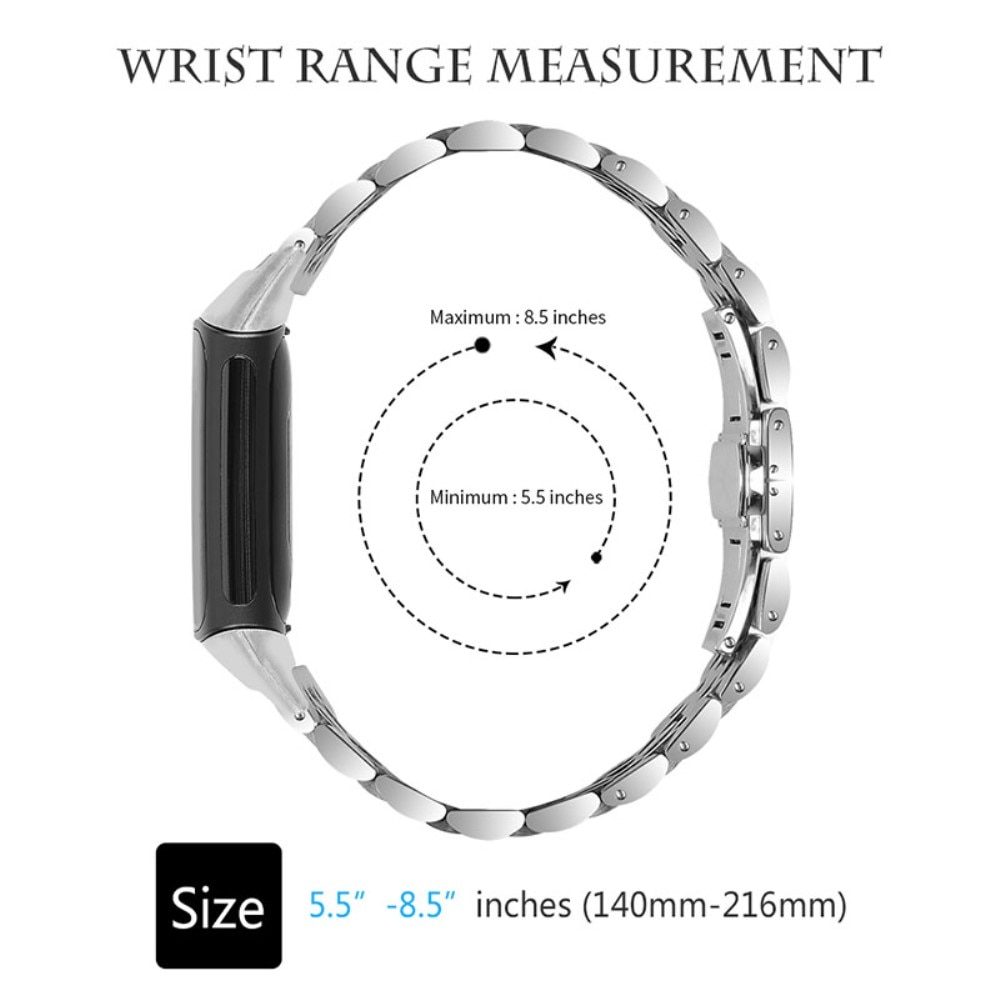 Bracelet en acier inoxydable Fitbit Charge 6 Silver/Gold