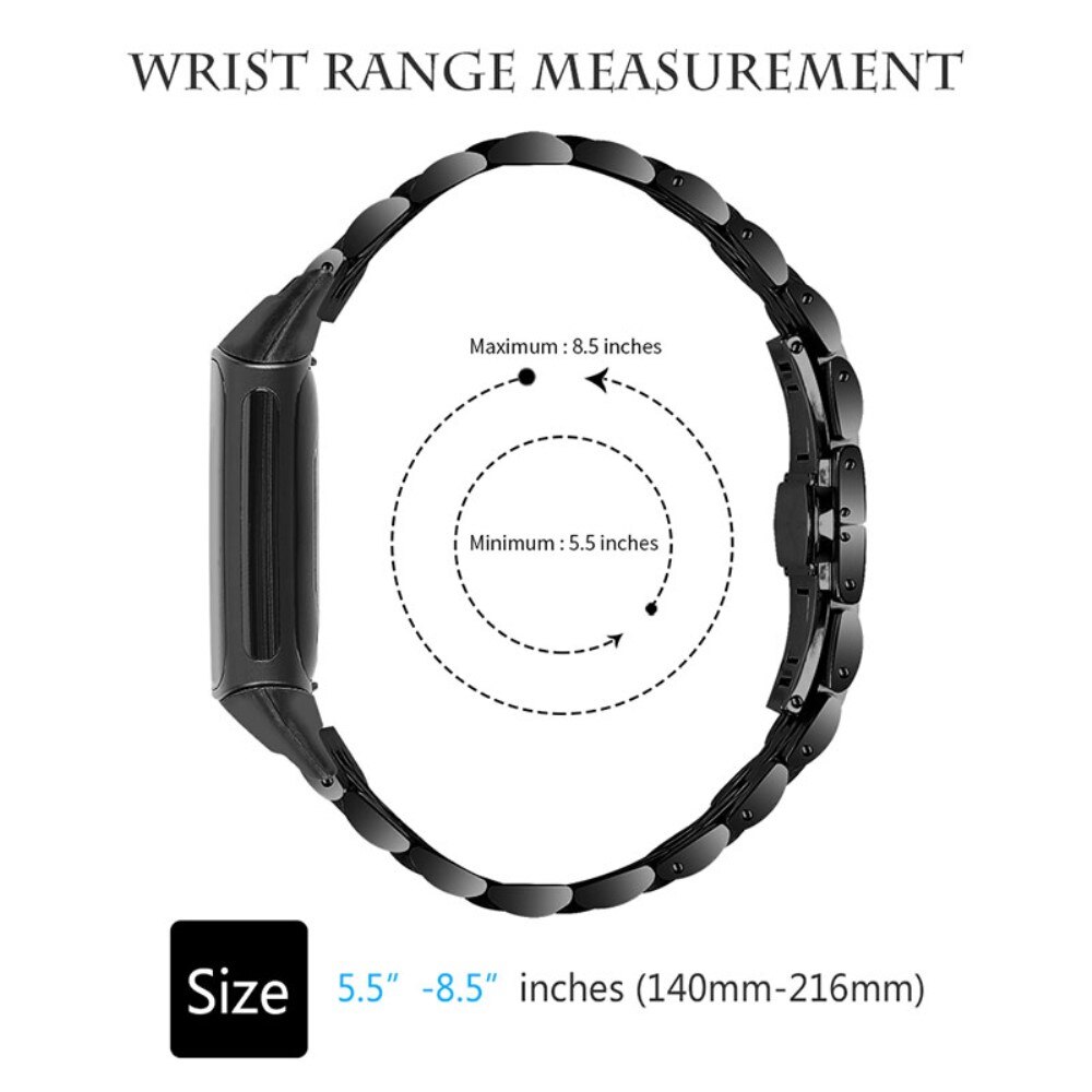 Bracelet en acier inoxydable Fitbit Charge 5 Noir