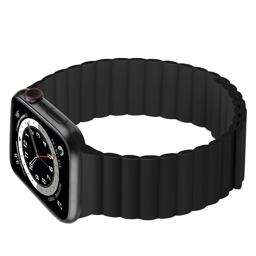 Bracelet magnétique en silicone Apple Watch Ultra 2 49mm, noir