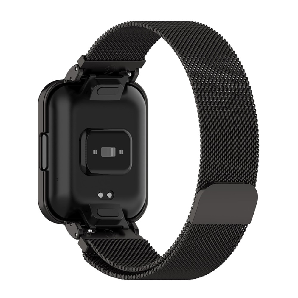 Bracelet avec coque milanais pour Xiaomi Redmi Watch 2 Lite, noir