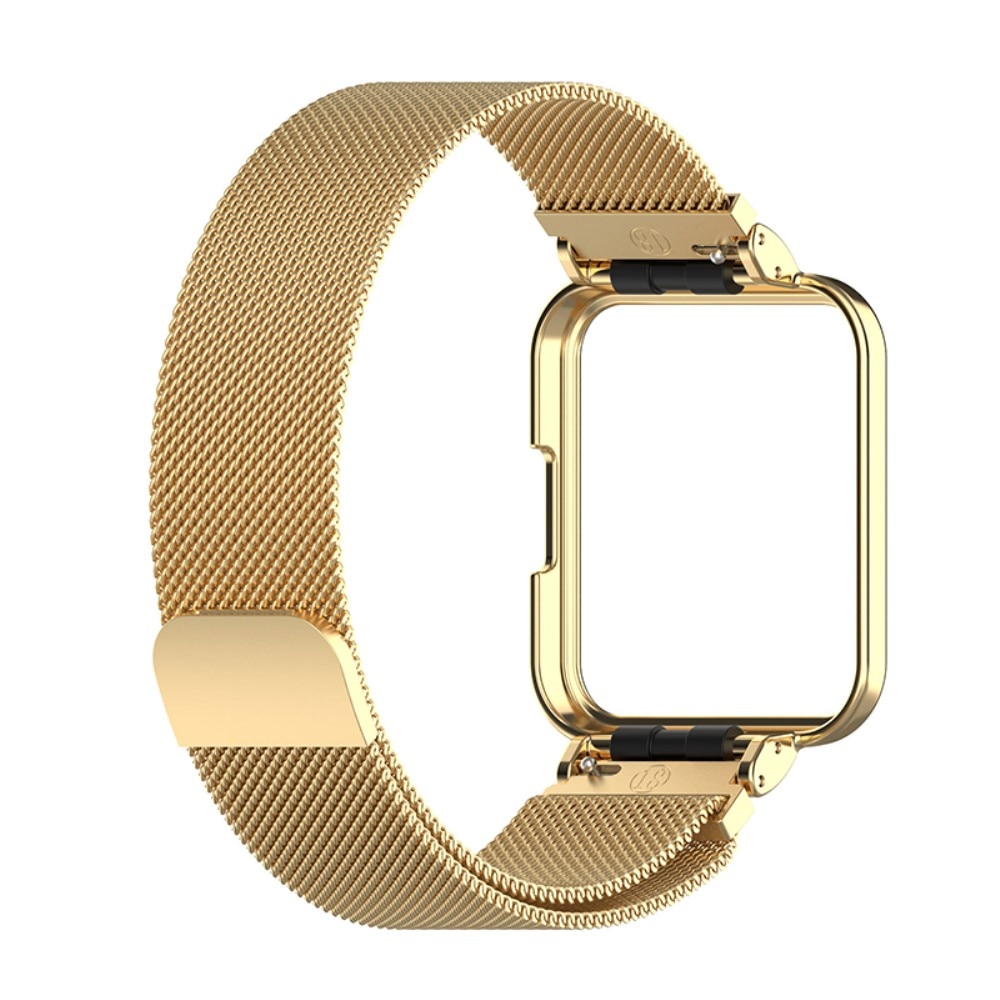 Bracelet avec coque milanais pour Xiaomi Redmi Watch 2 Lite, or