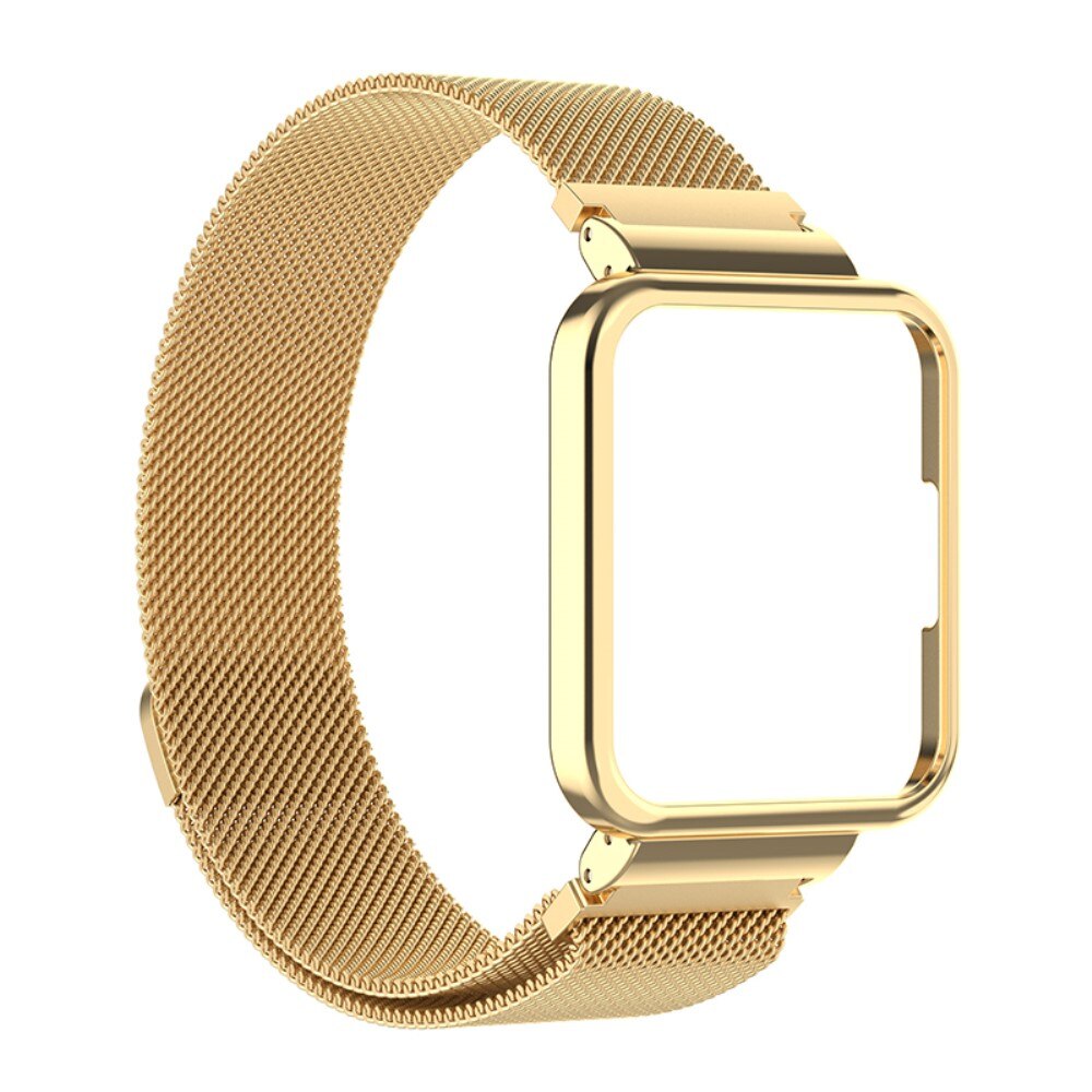 Bracelet avec coque milanais pour Xiaomi Redmi Watch 2 Lite, or