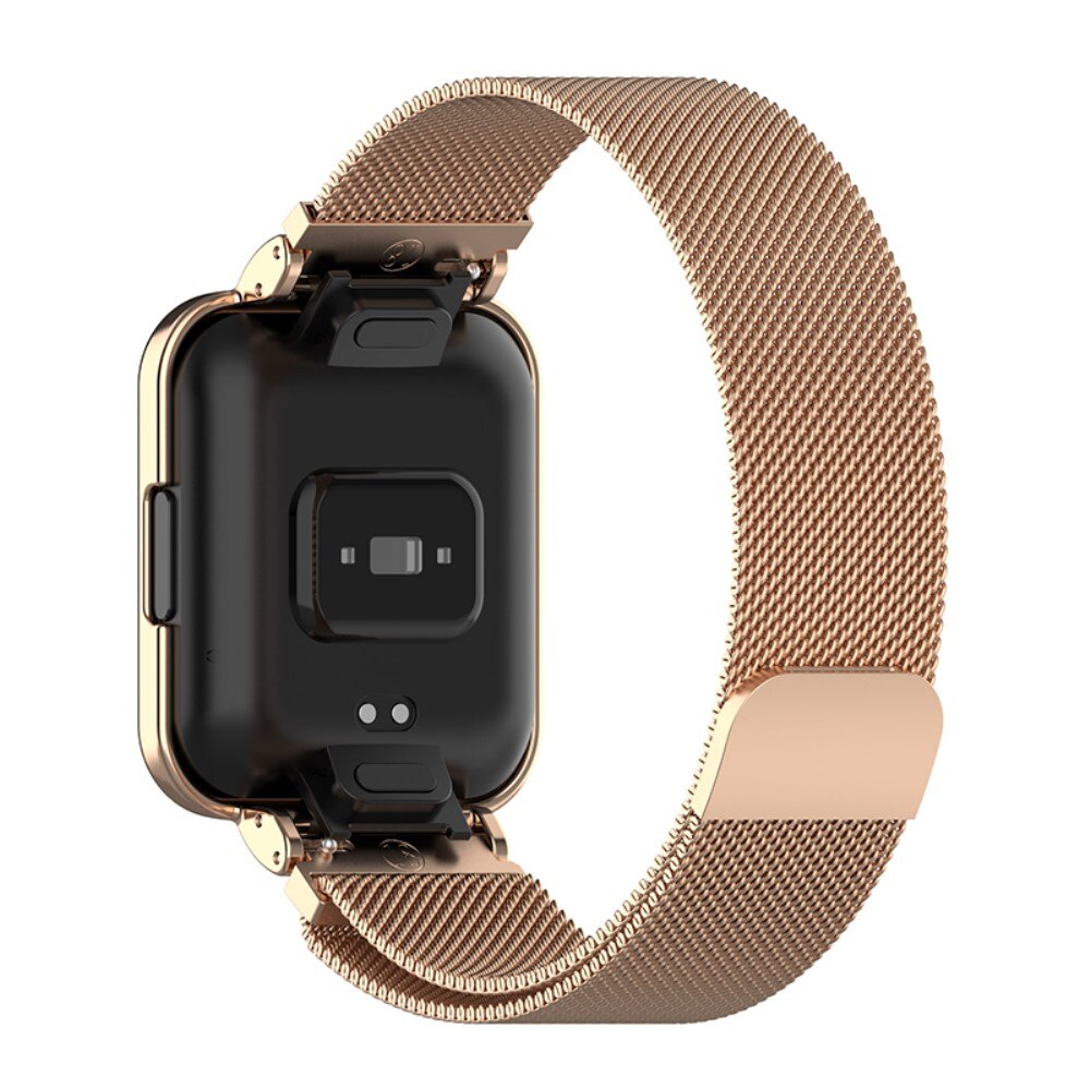 Bracelet avec coque milanais pour Xiaomi Redmi Watch 2 Lite, or rose