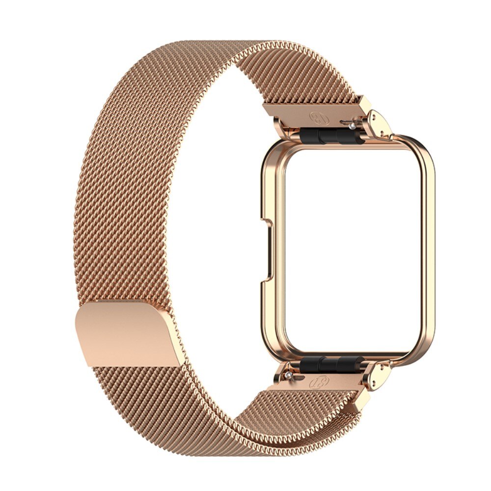 Bracelet avec coque milanais pour Xiaomi Redmi Watch 2 Lite, or rose