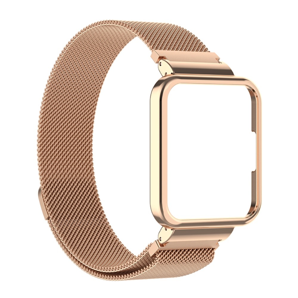 Bracelet avec coque milanais pour Xiaomi Redmi Watch 2 Lite, or rose