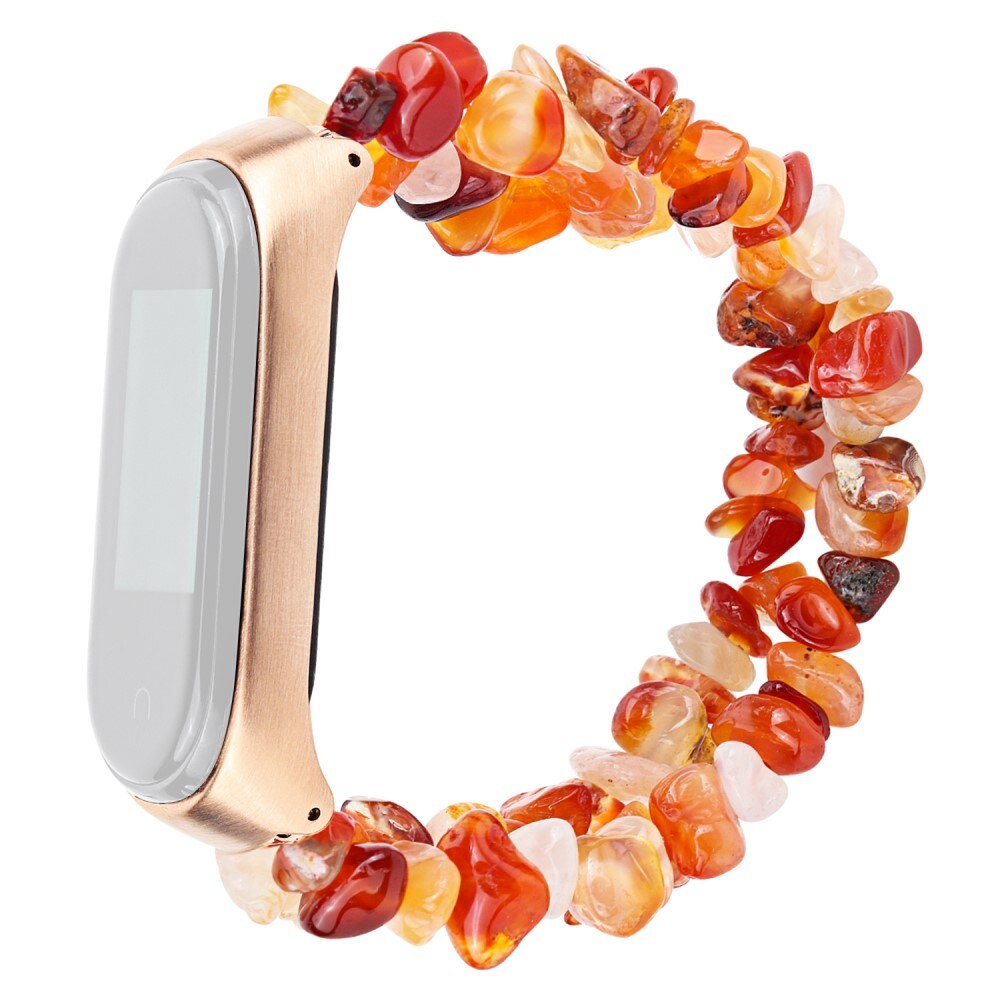 Bracelet pierre élastique Xiaomi Mi Band 5/6 Rouge