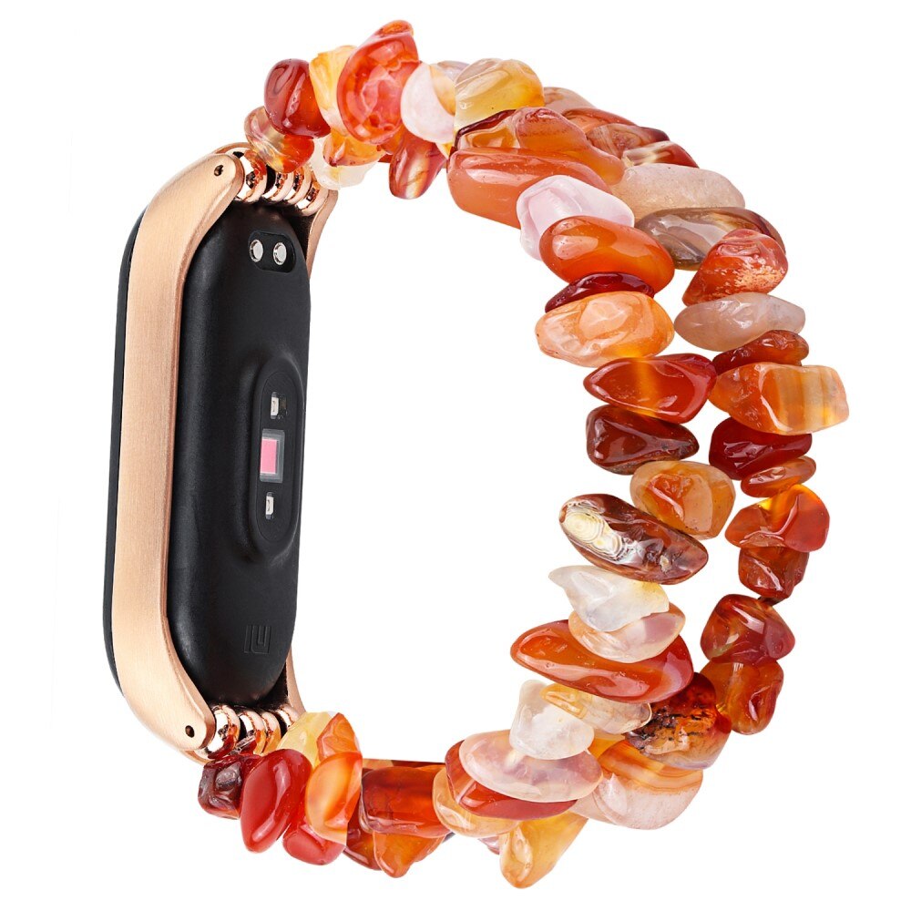 Bracelet pierre élastique Xiaomi Mi Band 5/6 Rouge